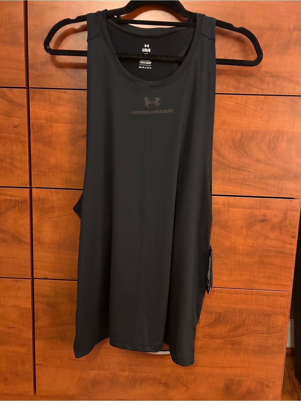 NWT Under Armour Rush Sleeveless Men’s Black Tank Top